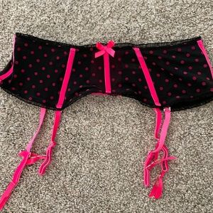 Victorias secret sexy little things garter belt pink and black size M/L
